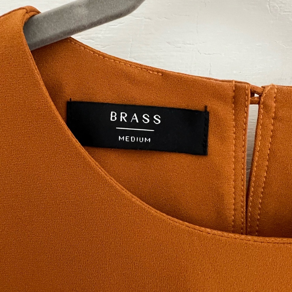 Brass Clothing Shirt, pumpkin/mustard, size medium. NEW - Picture 2 of 7